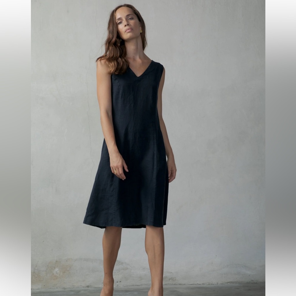 Luxmii Origami Linen Slip Dress